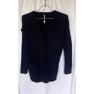 Lululemon Navy Blue Ribbed Open Cardigan Cozy Lounge Athleisure Women’s Size 4